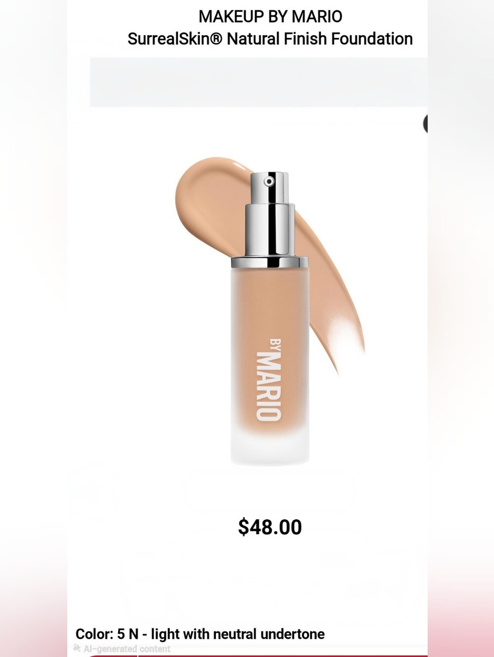 Makeup By Mario Liquid Foundation – 5N